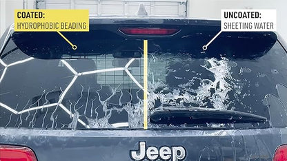Drexler Ceramic Glass Coating 20ml – Hydrophobic Ceramic Coat for Windshields & Windows | Water Repellent Protection for Glass Parts | Enhanced Visibility, Spotless Finish, Long-Lasting Shine