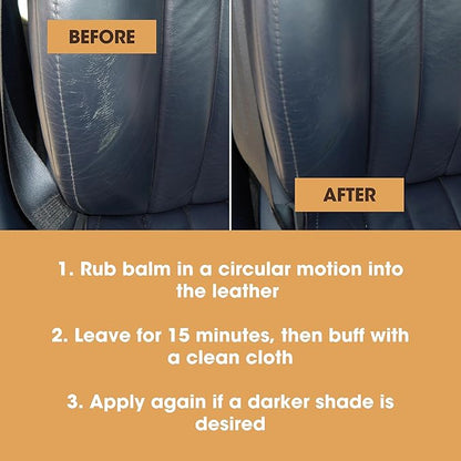 The Original Leather Recoloring Balm by Furniture Clinic - Pine Green Leather Dye for Furniture, Couches & Car Seats - Restore Scratched, Faded, & Damaged Surfaces