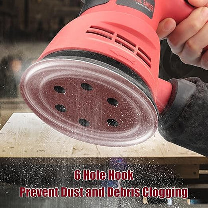 100 PCS 6 Inch Sanding Discs 400 Grit, 6 Hole Hook and Loop Sandpaper, Round Orbital Sand Paper Discs for Sander