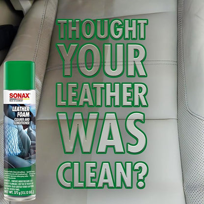 SONAX Premium Auto Interior Kit | 5-Piece Complete Interior Cleaning Set | Dashboard Cleaner, Leather Foam, Upholstery & Carpet Cleaner, Glass Cleaner & Dirt Eraser | Professional Car Detailing Kit