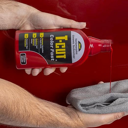 T-Cut Dark Red Scratch Remover Color Fast Paintwork Restorer Car Polish, 13 Colors Available, 17 Fl Oz