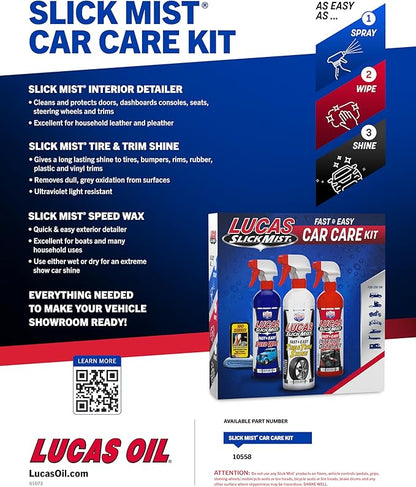 Lucas Oil 10558 Slick Mist Detailing Car Kit (Pack of 4)