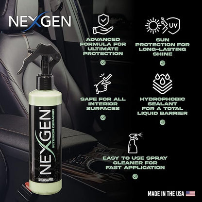 Nexgen Interior Ceramic Spray — Ultimate Interior Protection — Spray-on and Wipe-off Ceramic Coating for Hard Interior Surfaces (16 oz)