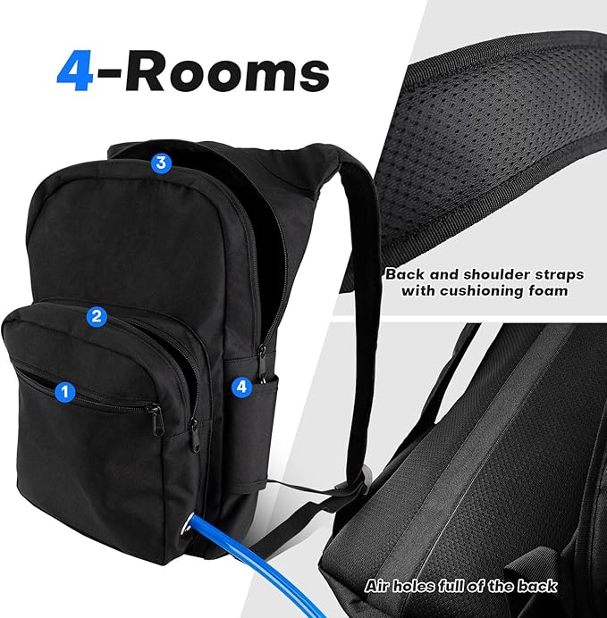 NEWISHTOOL Window Tinting Backpack with Electric Sprayer, 3L Capacity Water Bladder and 3.9 Feet Hose with Adjustable Nozzle Water Sprayer Bag for Automotive Glass Tinting, PPF Installing, Car Washing