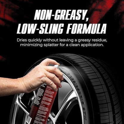 TEAM UNIQUE Tire Shine Satin – 18.6 Fl Oz (550mL) Pack of 12 | Advanced Formula for a Lasting Satin Sheen | Protects Tires from Cracking and Fading | Non-Greasy, Low-Sling Spray