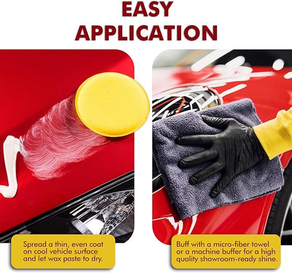 Garry's Royal Satin - One Step Automotive Cleaner Wax - Oxidation Remover and Restoration Wax For Cars, Trucks, & Busses - Carnauba/Hydro-Polymers - Shine Restorer - Original Cream Paste, 32 Oz