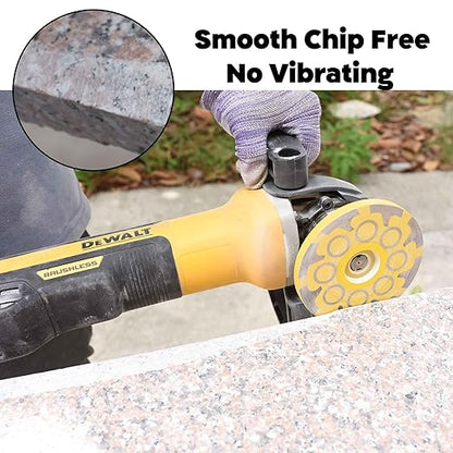 Actintool 4 in.x 5/8-11 in. No Bouncing Resin Filling Diamond Cup Grinding Wheel for Concrete Stone Surface Grinding, T Segments Smooth Chip Free Diamond Grinding Wheel