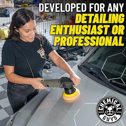 Chemical Guys TORQX Random Orbital Polisher Complete Car Detailing Kit - Pads, Pad Cleaner, Conditioner & Towels, Safe for Cars, Trucks, SUVs, Motorcycles & More, 700W 8mm Throw - 12-Piece