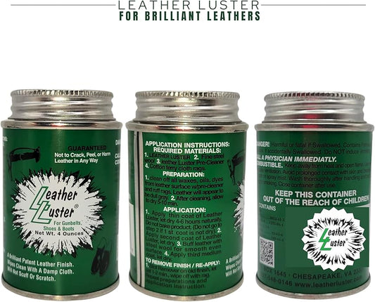 Skin Revolution Leather Luster Patent Leather Polish, Cleaner and Conditioner | Made in the USA, 4oz