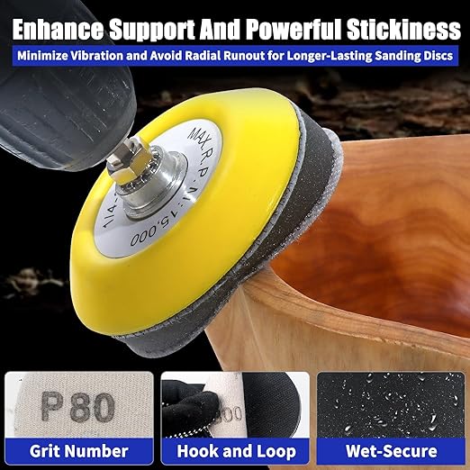 133 PCS Sanding Disc Drill Polishing Kit Sanding Attachment, 3 Inch Wet Dry Headlight Restoration Kit, Hook and Loop Sandpaper Buffing Pads with Rotary Tools for Car Wood Metal Glass Resin Expoxy