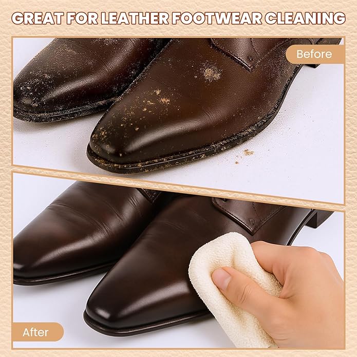 10 Pcs Shine Shoes Cloth Kit Polish Dauber Applicators Cleaning Leather Shoes Boots Microfiber Care Cloths Suede Cleaner