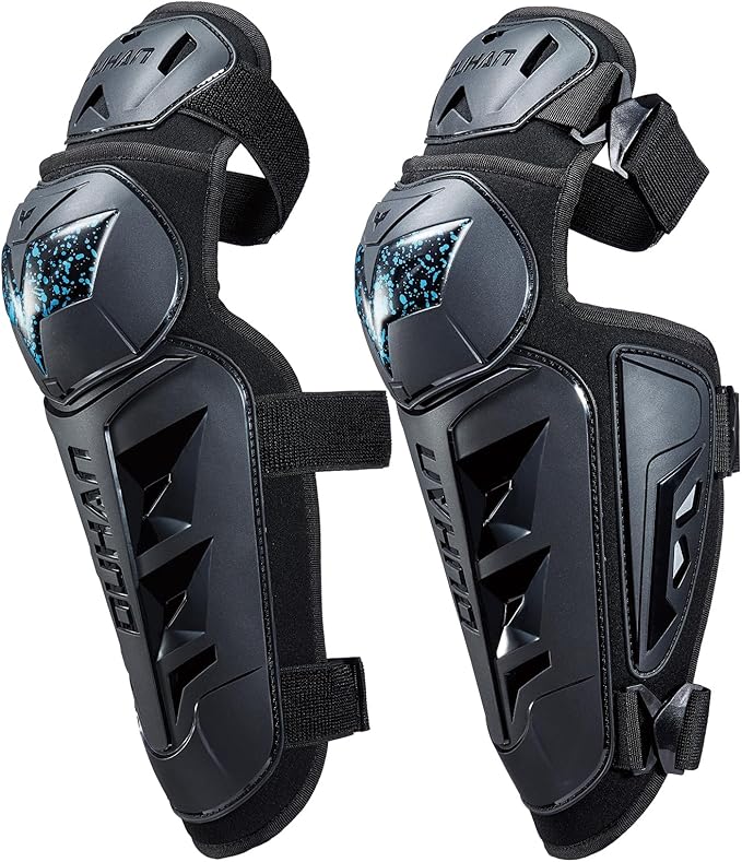 DUHAN Motorcycle Shin Guards 4Pcs Elbow Guard and Knee Pads Adjustable Anti-Slip Motorcycle Protective Gear for Men and Women