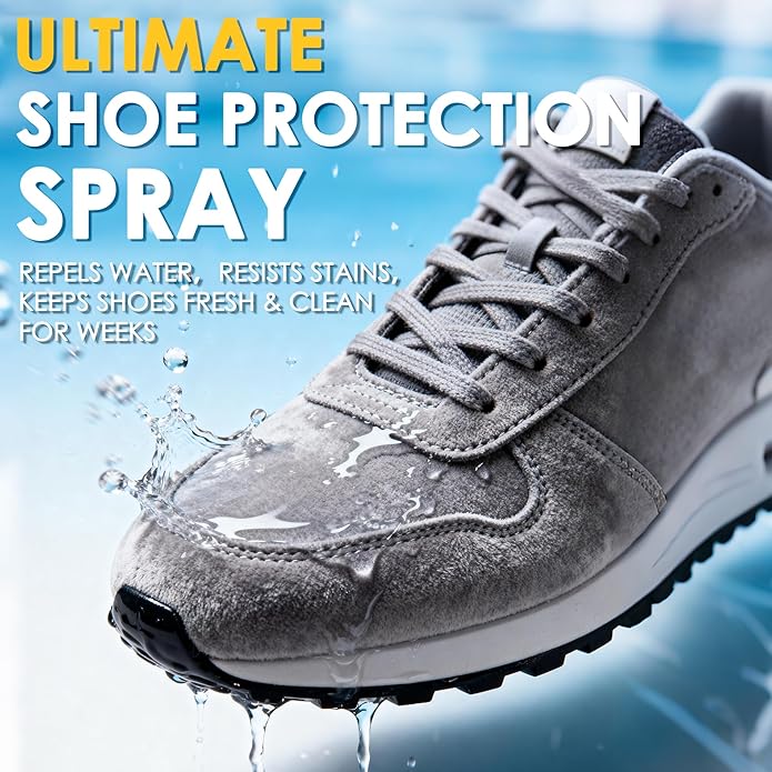 Tidybond Shoe Protector Spray 6.76 fl oz – Waterproof & Stain Repellent for Sneakers, Boots, Leather, Suede, Canvas & Fabric – Long-Lasting Shoe Waterproofing Spray