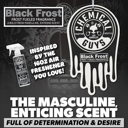 Chemical Guys Car Fresheners, Hanging Air Fresheners, Variety Scent Pack 12 Pack - for Cars, Home, Garage, Workspace, Dorm Room & More (4 x 3 Packs, Black Frost, Cherry, Pina Colada)