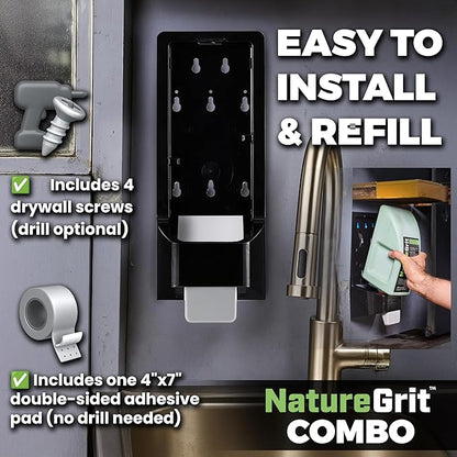 NatureGrit Refill And Dispenser Combo