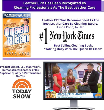 Leather CPR Microfiber Applicator Sponge & 2pcs 16in Towels - Use for Applying Conditioner and Cleaner to Car Interiors and Furniture