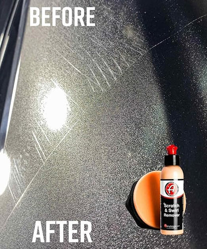 Adam's Polishes Car Scratch & Swirl Remover Hand Correction System | Remove & Restore Paint Transfer, Minor Imperfections, & Oxidation | Paired with Orange Compound Correction Pad Applicator (4oz)
