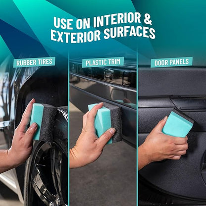 Chemical Guys Wonder Wave Durafoam Tire Shine Applicator Pads - Foam Pads for Applying Tire Dressings, Protectants, Wax, Polish and Car Detailer Products for Trucks and SUVs - 2 Pack