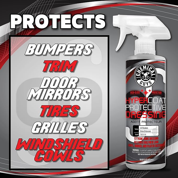 Chemical Guys TVD111 G6 HyperCoat High Gloss Coating Protectant Sprayable Dressing (Works on Vinyl, Rubber, Plastic, Tires and Trim) Safe for Cars, Trucks, Motorcycles, RVs & More, 128 fl oz (1 Gal)