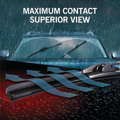 TRICO Signal Premium Silicone 22” + 21” Automotive Replacement Windshield Wipers Beam Blades with Exclusive Predictive Performance Indicator and 3X Longer Life for Select Vehicle Models, 2 Pack