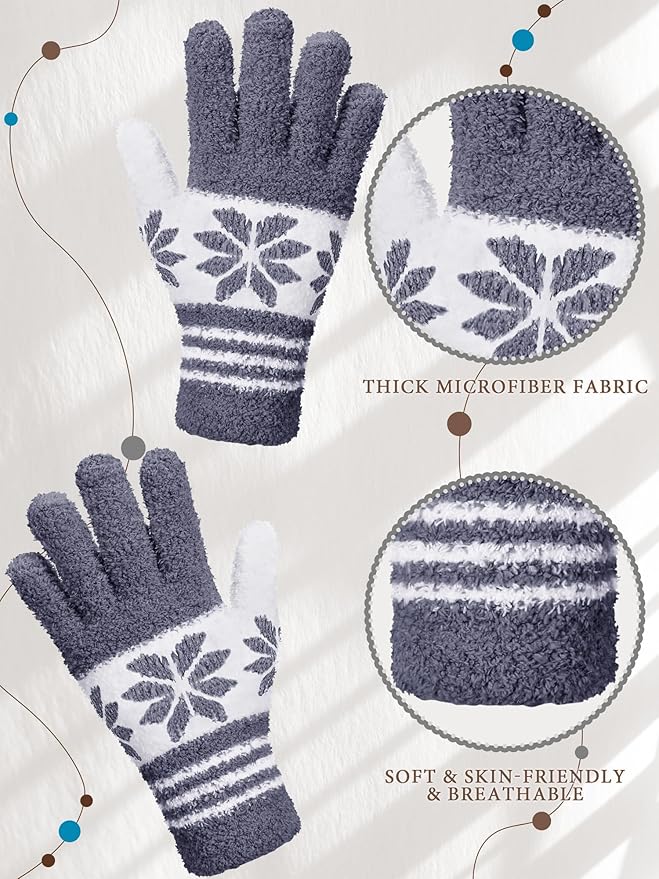 Patelai 3 Pairs Microfiber Plant Dusting Gloves Leaf Cleaning Gloves for Indoor Plants, Blinds, Furniture, House(Gray, Dark Blue, Khaki, White,Large)