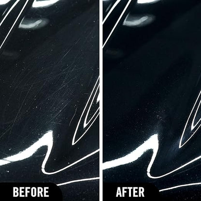 Turtle Wax Hybrid Solutions Ceramic Acrylic Black Car Polish and Wax, Car Scratch Remover & Car Paint Restorer for Black Cars, Deep Shine, Ceramic Coating Protection & Water Beading, 14 oz (Pack of 1)