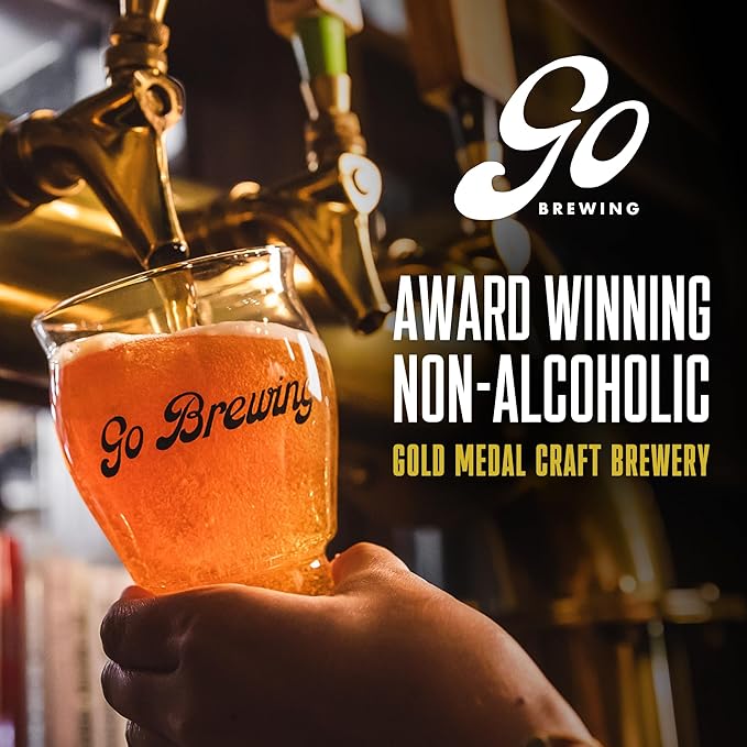 Go Brewing Freedom Hazy IPA Non-Alcoholic Craft Beer, 12oz - Low-Calorie & Gluten-Free Hazy Craft Brew with Juicy Citrus and Stone Fruit Notes - Non-Alcoholic Beer For Any Occasion