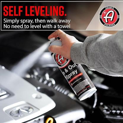 Adam's Polishes in and Out Spray, Car Detail Spray, Non-foaming, Low Gloss Coating, Deep Shine for Plastic and Trim, Good for Hard to Reach Areas, Watermelon Scent (3 Pack)