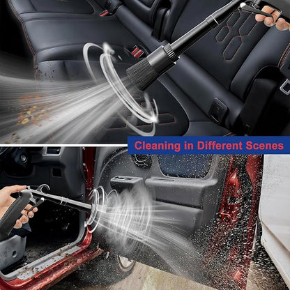 ESOW Car Cleaning Gun Detailing Dryer Air Compressor Blow Gun, Essential Car Detailing Kit and Supplies, High Pressure Air Blaster, Car Detailing Tools for Quick and Effective Dirt Removal, Black