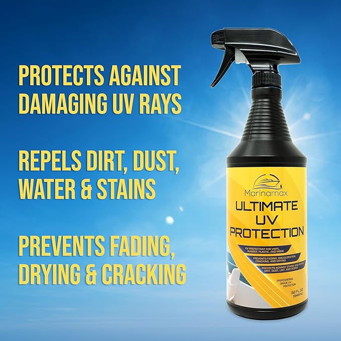 Ultimate UV Protection Spray 32 Oz | UV Protector for Outdoor Surface Sun Protection | UV Ray Protectant for Vinyl, Rubber, Plastic, and More | Prevents Fading and Discoloration