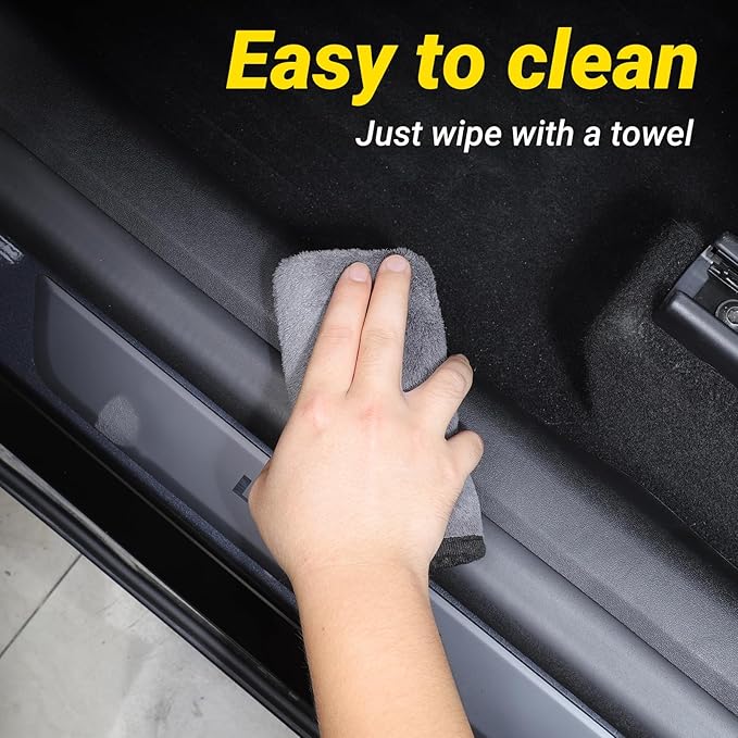 PUOENI 2025 2026 Model Y Juniper Door Sill Protector 4 PCS TPE Anti-Scratch Front and Rear Door Entry Guard for Tesla Model Y Refresh Juniper Accessories