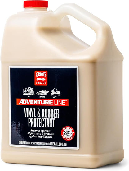 Griot's Garage Adventure Line Vinyl and Rubber Protectant for RVs, Campers, Trailers, Boats, ATVs, UTVs, Motorcycles, SiO2 Ceramic Restorer, 10874, One Gallon