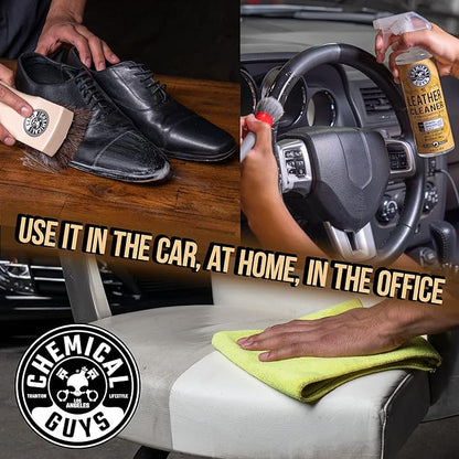 Chemical Guys SPI_208 Colorless and Odorless Leather Cleaner for Car Interiors, Furniture, Apparel, Boots, and More (Works on Natural, Synthetic, Pleather, Faux Leather and More), 128 fl oz (1 Gal)
