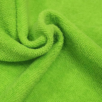 POLYTE Microfiber Cleaning Cloth Ultrasonic Cut Edgeless, 14 x 14 in (36 Pack, Blue,Green,Yellow)