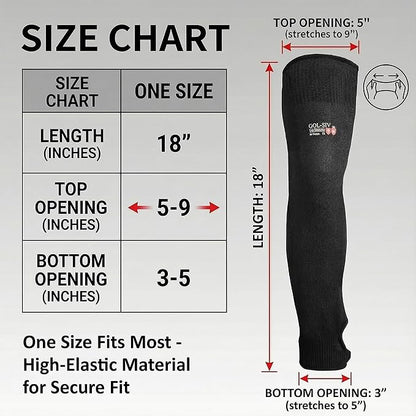 GOL-SIV Arm Protectors For Thin Skin And Bruising, Cut Resistant Sleeves For Men Women, A5 Level Farmer Sleeve For Gardening (Black & Grey, 17.7 In - 2pairs)