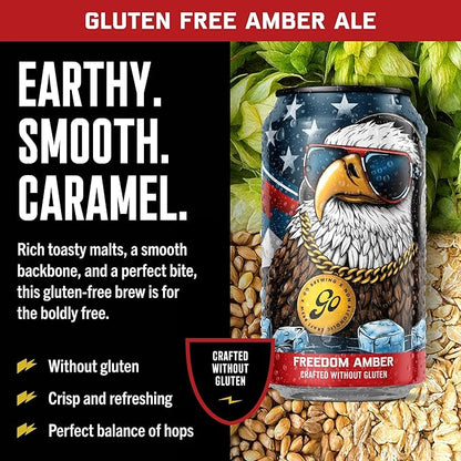 Go Brewing - 12 Mixed Sampler Pack - Non-Alcoholic Craft Brew - Small Batch Brew - Classic Ingredient - Non Alcoholic Beer Variety Pack - Low-Calorie, NA Brew - Ideal for Any Occasion (12 oz, 12 Pack)