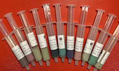SIGNI 11Pcs Diamond Polishing Compound Lapping Paste Syringes 0.5 to 40 Micron 5 Gram for Polishing Metal and Jewelry (Water Based)