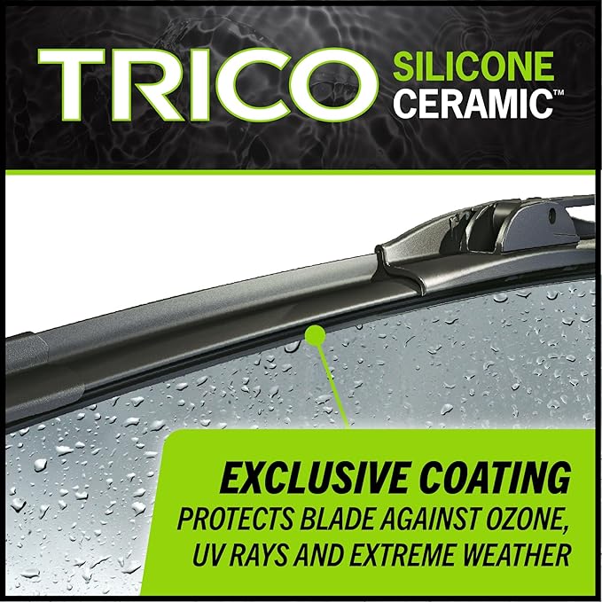 TRICO Silicone Ceramic™ (90-2424) 24 & 24 Inch Pack of 2 Automotive Replacement Windshield Wiper Blades For my Car, Super Premium All Weather Beam Blade for Select Vehicle Models