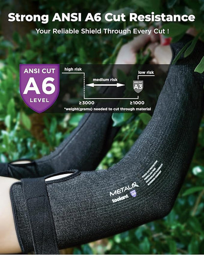Ultra-Comfort Cut Resistant Sleeves for Thin Skin and Bruising, Cooling Protective Arm Sleeves for Gardening, Farming, Yard