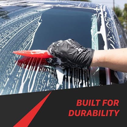 Maxshine Universal Silicone Water Blade for Car Drying – Red – Soft Flexible Silicone Squeegee for Quick Water Removal – Safe for Paint, Glass & Windows – Auto Detailing Tool - Red