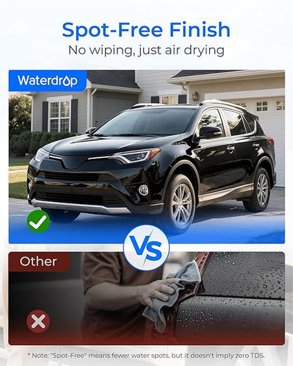 Waterdrop Hard Water Filter for Hose Car Wash, Water Deionizer for Car Washing, Window, Boat, Marine, Motorcycle, Yard Cleaning, Wash Spot Free, 2 Pack with Hose Protector
