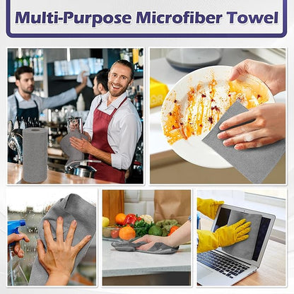 FIXSMITH Microfiber Cleaning Cloth Roll -75 Pack, Microfiber Towel Roll Tear Away, Reusable Cleaning Rags, Microfiber Towels for Cars, Dish Rags Dust Cloths for Kitchen, Home, Auto 11.5 x 11.5 inch