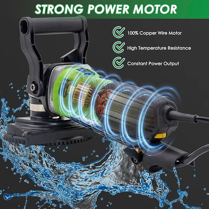 SDRTOP 800W Electric Wet Stone Polisher 4'' Variable Speed Grinder Buffing Machine, Countertop Concrete Polisher with 7PCS Diamond Polishing Pads for Granite, Tile, Cement Floor