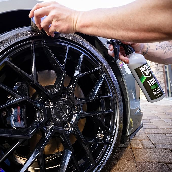 AllGuard Tire GSS – XiO2™ Tire Shine Spray with Graphene Forms Tri-Molecular Bond to Rubber – Water-Resistant, Long-Lasting Protection – Satin Black Finish – Easy, No-Sling Application