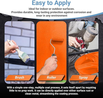 RUST BULLET DuraGrade Color - Orange - 1 Quart - Advanced Technology Corrossion Control, Rust Inhibitor & Protective Coating, Exceptional Adhesion, UV Resistant