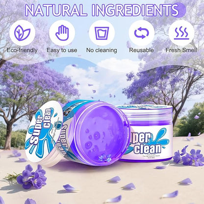 TeSabMi Car Cleaning Gel Car Cleaning Putty Car Putty Car Interior Cleaner Car Slime Car Detailing Kit Car Accessories Gifts for Men Women Stocking Stuffers Purple