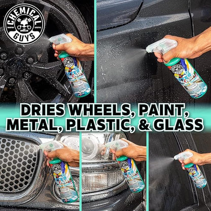 Chemical Guys HOL424 After Wash Sprayable Gloss Boosting Car Wash Drying Aid (Helps Reduce Water Spots, 16 fl oz) Super Dry Kit with Premium Microfiber Drying Towels, 24"x16" (3 Pack)
