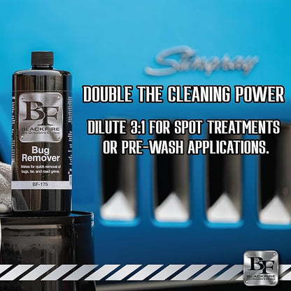 Blackfire Pro Detailers Choice Bug Remover | Specialized Automotive Spray Cleaner & Spot Treatment | Safe for Vehicle Paint | Removes Bugs Without Damage | BF-175 | 32oz