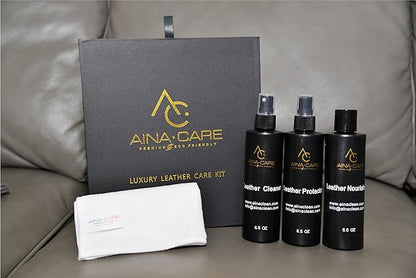 Complete Leather Care Kit Cleaner, Conditioner & Protection Restores & Preserves Leather Furniture, Car Seats, Shoes, Bags & More