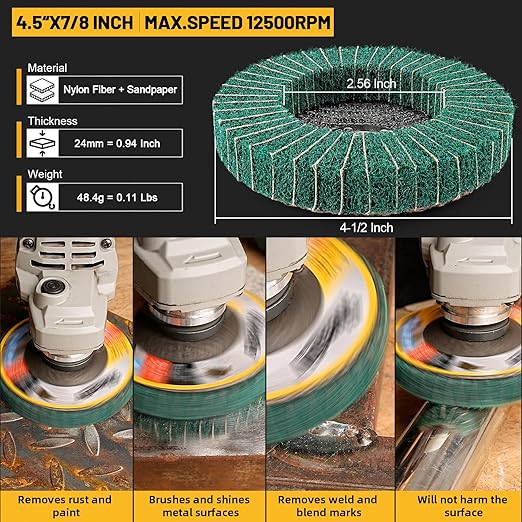 Sbestily 10Pcs 120 & 240 Grit Scour Flap Disc 4 1/2 Inch Coarse Polishing Grinding Wheel for Metal Stainless Steel Angle Grinder Scouring Pads Scuff Sanding Discs Paint Rust Remover
